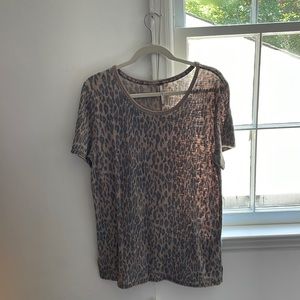 Free people leopard t shirt